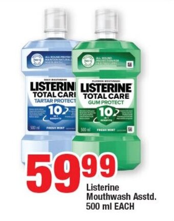 OK Foods LISTERINE Mouthwash Asstd. 500 ml EACH offer