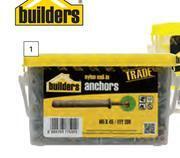 Builders Warehouse Builders 200 pack nylon nail in anchors 5mm x 45mm offer