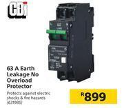 Cbi 63a earth leakage no overload protector
