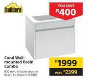 Builders Warehouse Builders coral wall mounted basin combo offer