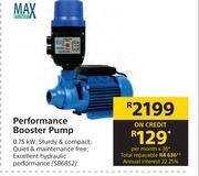 Max pump performance booster pump