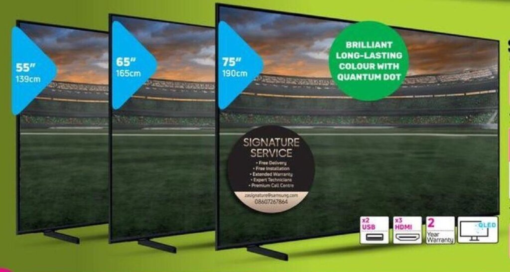 SAMSUNG 75" QLED TV offer at Game
