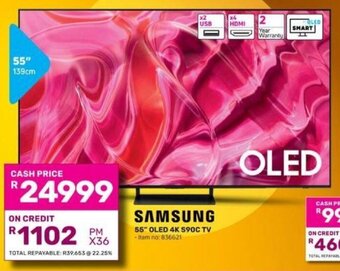 Game SAMSUNG 55" OLED 4K S90C TV offer