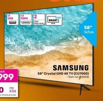 Game SAMSUNG 58" Crystal UHD 4K TV offer