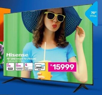 Game Hisense 70" UHD Smart TV (70A6K) offer