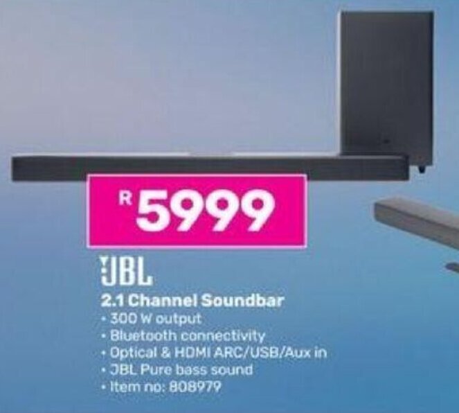 JBL 2.1 Channel Soundbar offer at Game