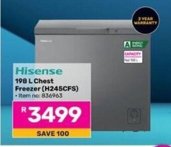 Game Hisense 198 L Chest Freezer offer