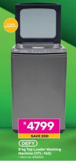 Game DEFY 8 kg Top Loader Washing Machine offer