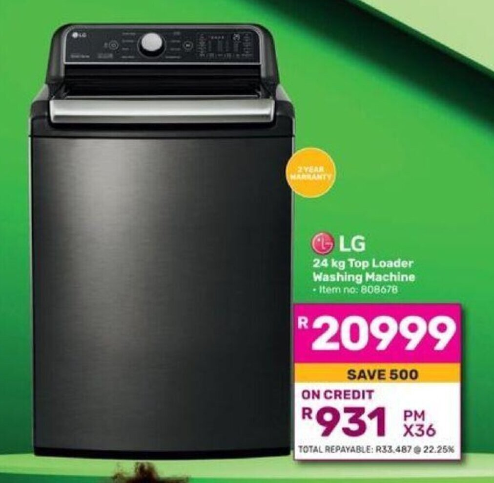 LG 24 kg Top Loader Washing Machine offer at Game