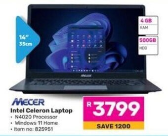 Game MECER Intel Celeron Laptop offer