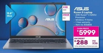 Game ASUS Ryzen 3 Laptop offer