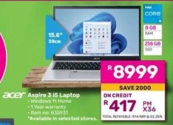 Game Acer Aspire 3 i5 Laptop offer