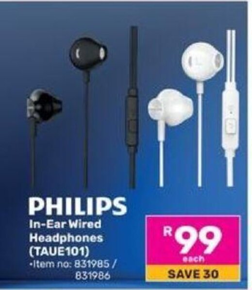 PHILIPS InEar Wired Headphones offer at Game