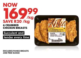 Woolworths 6 CRUMBED CHICKEN BREASTS offer