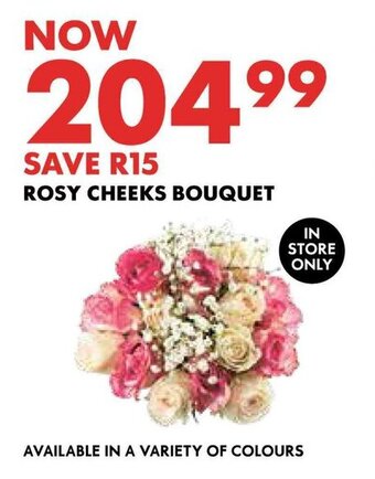 Woolworths ROSY CHEEKS BOUQUET offer