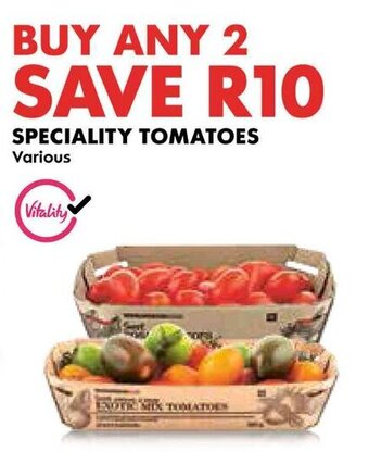 Woolworths SPECIALITY TOMATOES Various offer