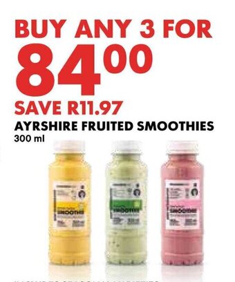 Woolworths AYRSHIRE FRUITED SMOOTHIES 300ml offer