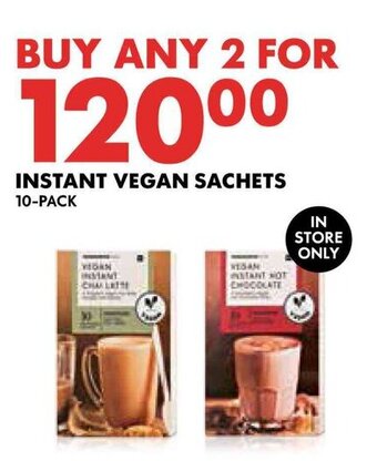 Woolworths INSTANT VEGAN SACHETS 10-PACK offer
