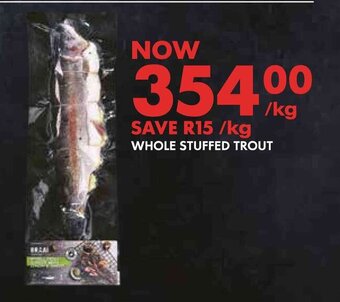 Woolworths WHOLE STUFFED TROUT offer