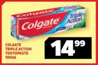 Usave COLGATE TRIPLE ACTION TOOTHPASTE 100ml offer