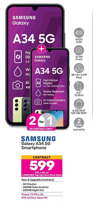 Game SAMSUNG Galaxy A34 5G Smartphone offer