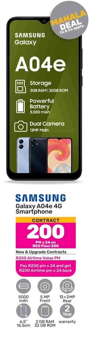 Game SAMSUNG Galaxy A04e 4G Smartphone offer