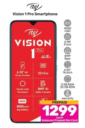 Game itel Vision 1 Pro Smartphone offer