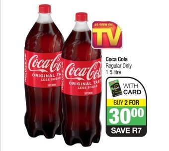 Spar Coca Cola Regular Only 1.5 litre offer