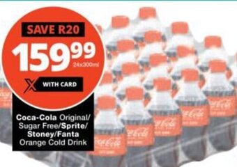 Checkers Coca-Cola Original/ Sugar Free/Sprite/ Stoney/Fanta Orange Cold Drink offer