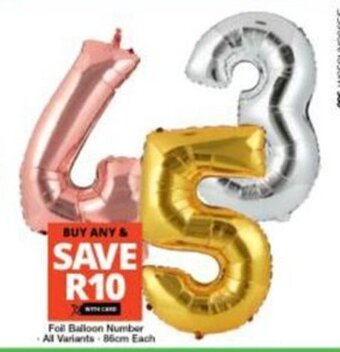 Checkers Foil Balloon Number All Variants 86cm Each offer