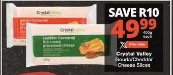 Checkers Crystal Valley Gouda/Cheddar Cheese Slices offer
