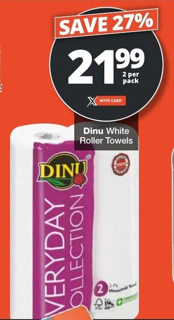 Checkers Dinu White Roller Towels offer