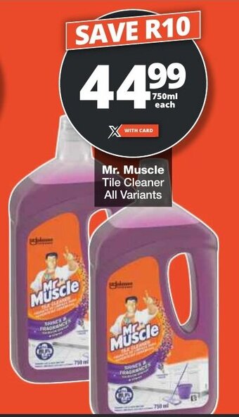 Checkers Mr. Muscle Tile Cleaner All Variants 750ml offer
