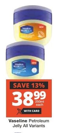 Vaseline Petroleum Jelly All Variants 250ml each