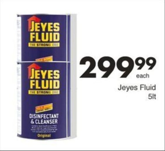 Jeyes Fluid 5L offer at Save Hyper