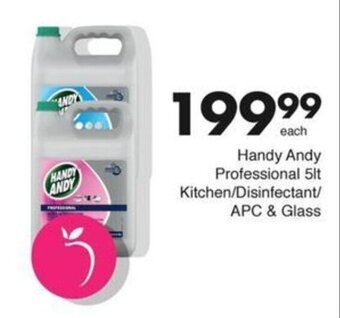 Save Hyper Handy Andy Professional 5lt Kitchen/Disinfectant/ APC & Glass offer