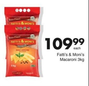 Save Hyper Fatti's & Moni's Macaroni 3kg offer