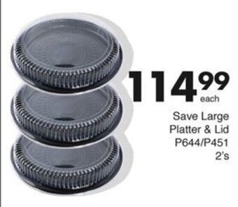 Save Large Platter & Lid P644/P451 2's