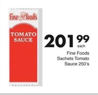 Save Hyper Fine Foods Sachets Tomato Sauce 250's offer