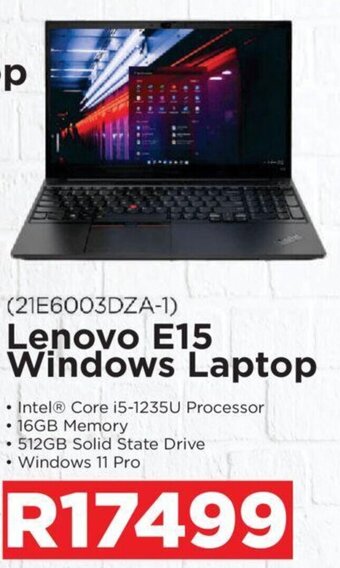 Matrix Warehouse Lenovo E15 Windows Laptop offer