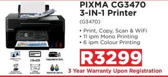 Matrix Warehouse CANON PIXMA CG3470 3-IN-1 Printer offer