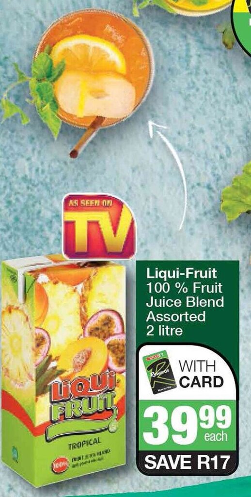 LiquiFruit 100 Fruit Juice Blend Assorted 2 litre offer at Spar
