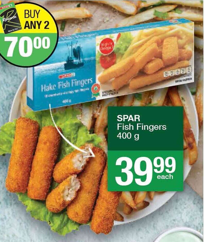 SPAR Fish Fingers 400 g offer at Spar