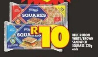 Shoprite BLUE RIBBON WHITE/BROWN SANDWICH SQUARES 220g each offer