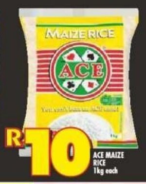 Shoprite ACE MAIZE RICE 1kg each offer