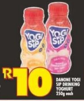 Shoprite DANONE YOGI SIP DRINKING YOGHURT 250g each offer