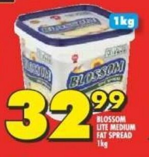 Shoprite BLOSSOM LITE MEDIUM FAT SPREAD 1kg offer
