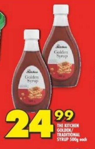 Shoprite THE KITCHEN GOLDEN/ TRADITIONAL SYRUP 500g each offer