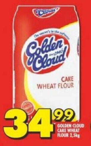 Shoprite GOLDEN CLOUD CAKE WHEAT FLOUR 2,5kg offer