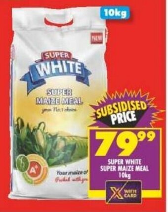 Shoprite SUPER WHITE SUPER MAIZE MEAL 10kg offer